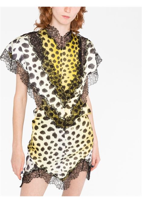 Yellow jace animal-print dress - women THE ATTICO | 236WCA199V065P499